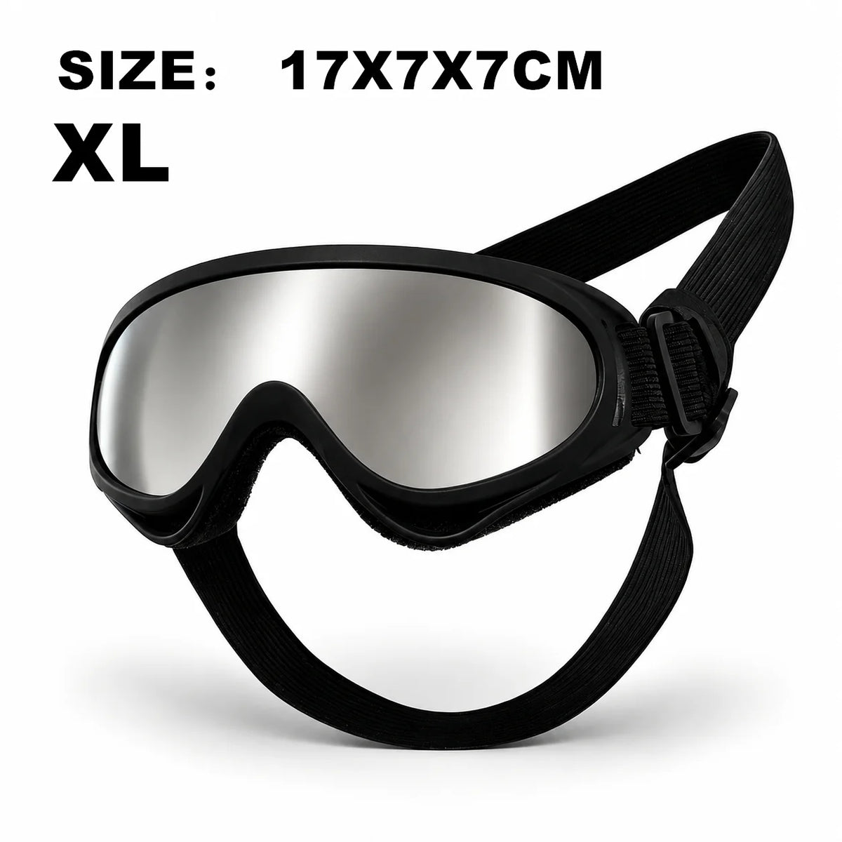 Black Adjustable Dog Goggles UV Protection Sunglasses