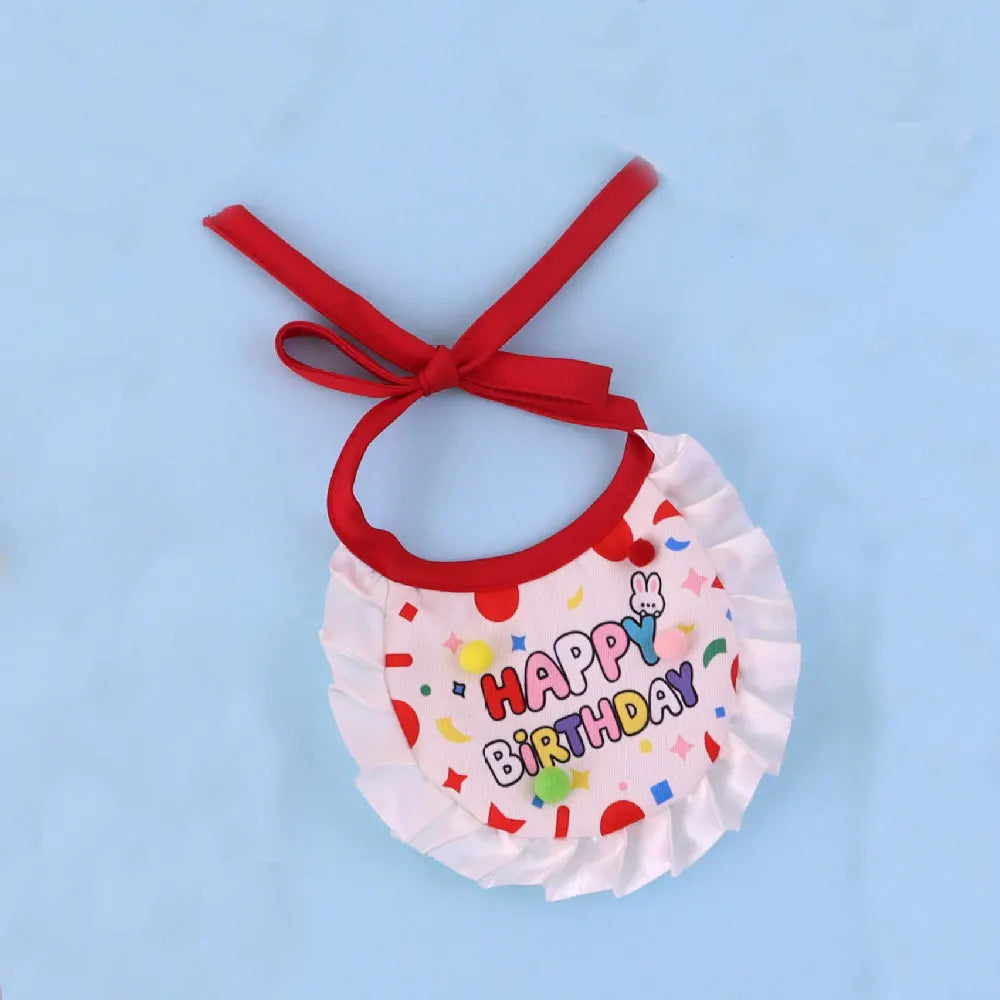 Pet Birthday Hat and Bib Party Costume Set