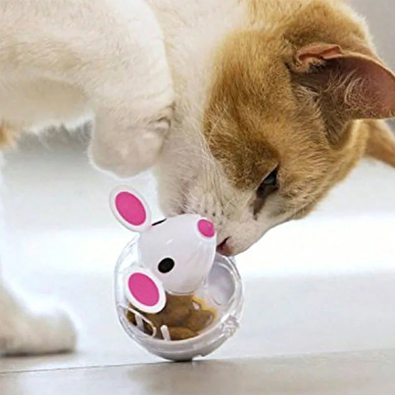 Interactive Rolling Mouse Treat Dispenser Toy for Pets