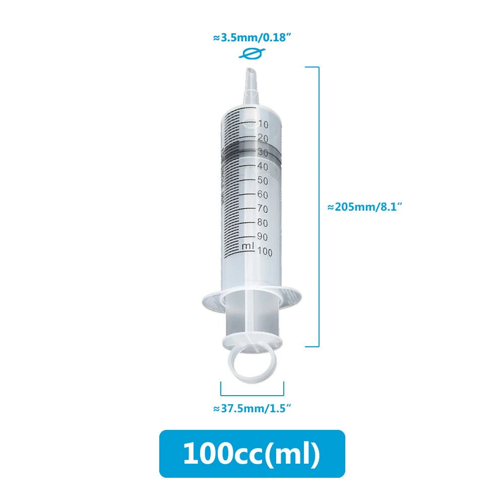 Large Capacity Pet Feeding and Liquid Syringe with Hose