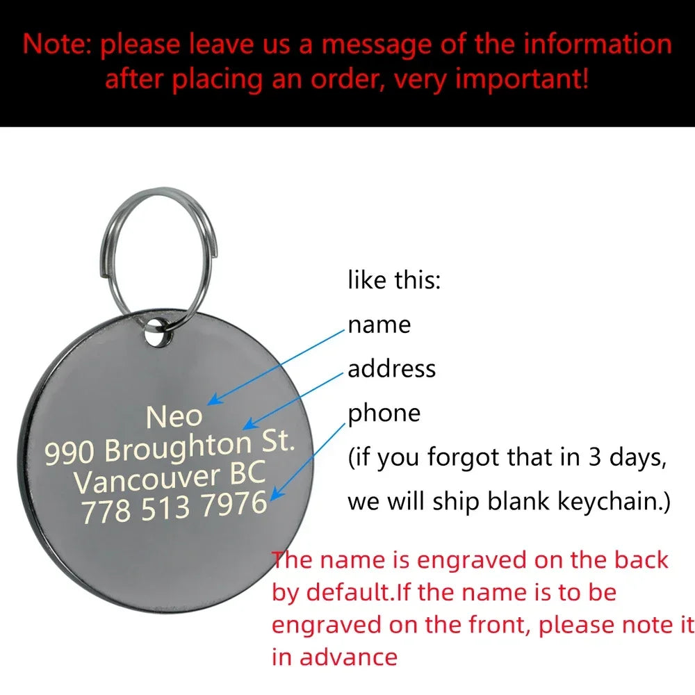 VIP Pets Personalized Bronze Engraved Dog Cat ID Tag