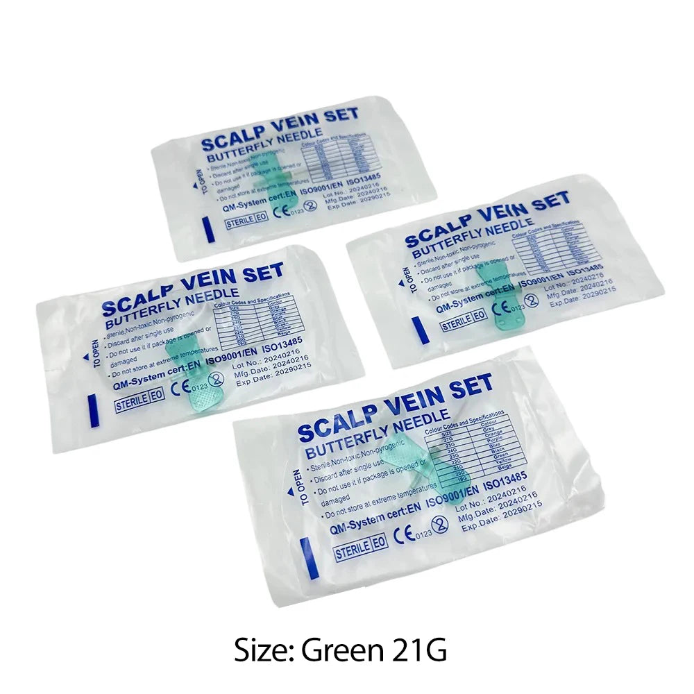 50 Pack Disposable Butterfly Pet Blood Infusion Needles