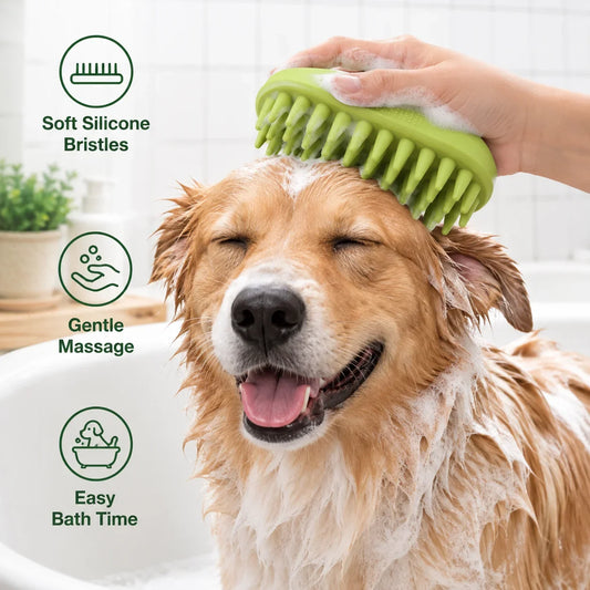 Pet Bath Brush and Grooming Deshedding Tool