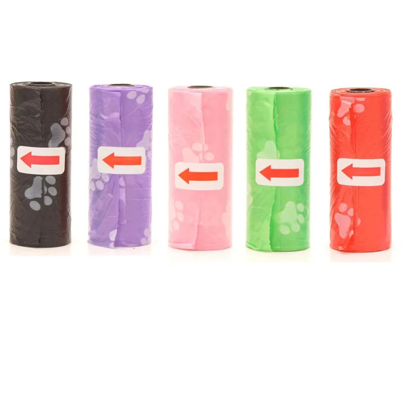 Disposable Dog Poop Bags with Dispenser and Leash Clip