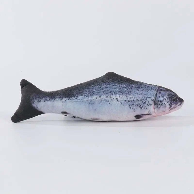 Interactive 3D Plush Fish Catnip Toy