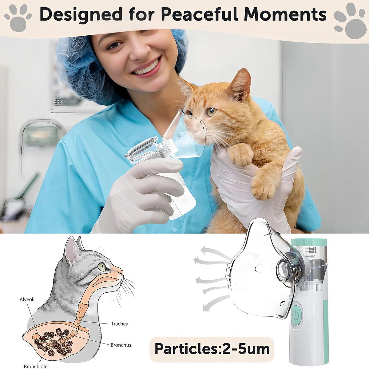 Portable Pet Nebulizer Machine and Animal Inhaler