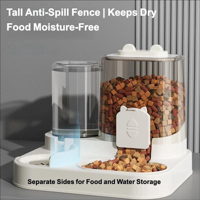Automatic Pet Feeder and Water Fountain Bowl