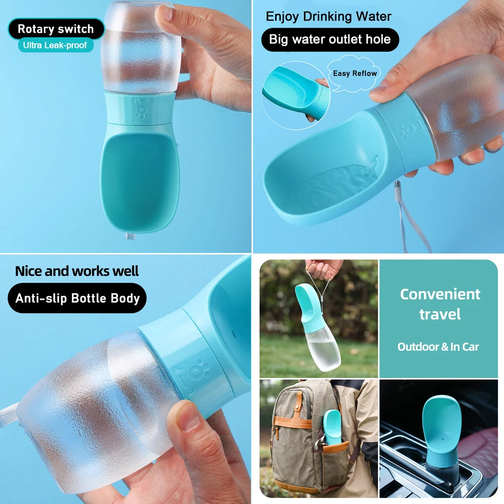 300ml Portable Pet Water Bottle and Bowl