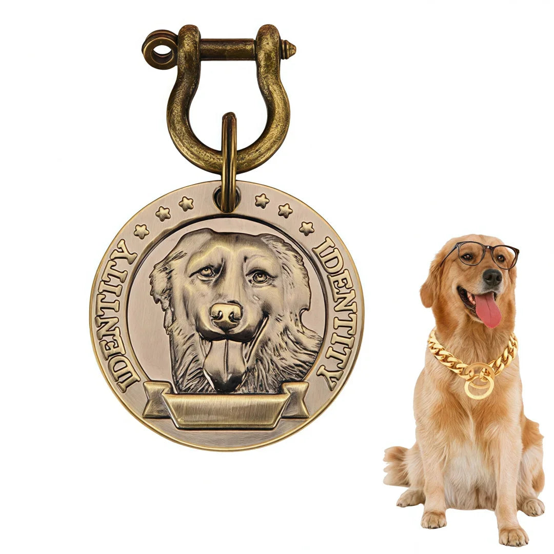 VIP Pets Personalized Bronze Engraved Dog Cat ID Tag