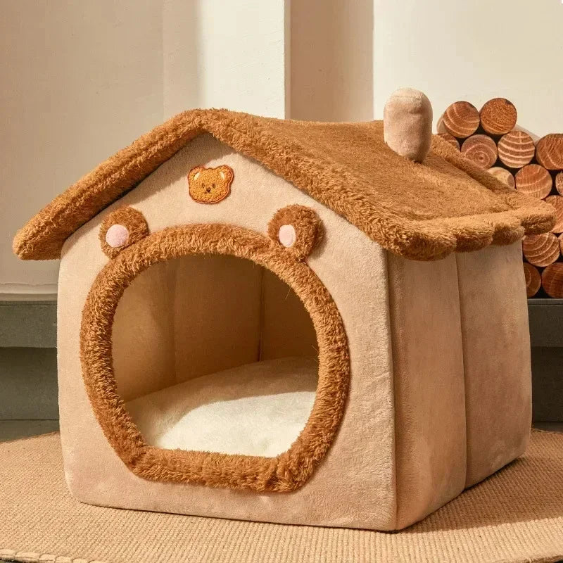 Foldable Winter Pet House for Small and Medium Dogs and Cats
