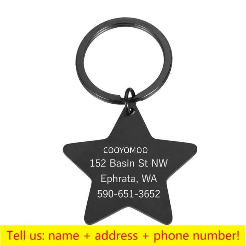 Personalized Engraved Pet ID Tag Bone Shape