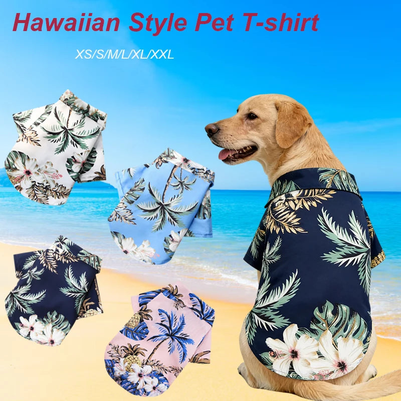Hawaiian Style Summer Beach Dog Shirt