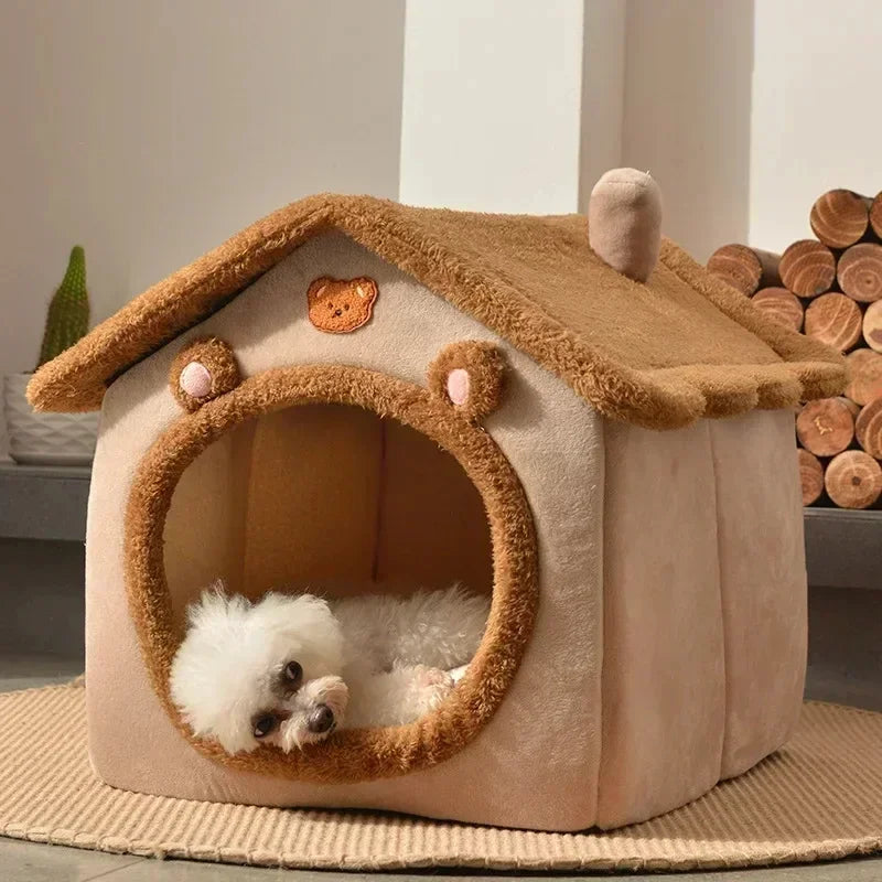 Foldable Winter Pet House for Small and Medium Dogs and Cats