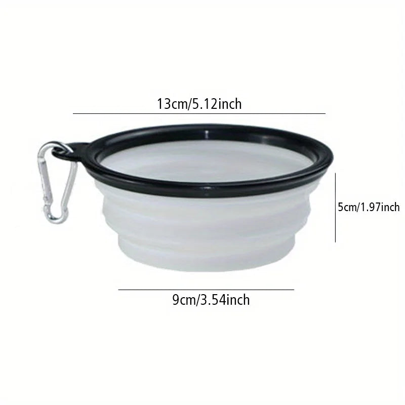 Portable Silicone Dog Folding Travel Bowl