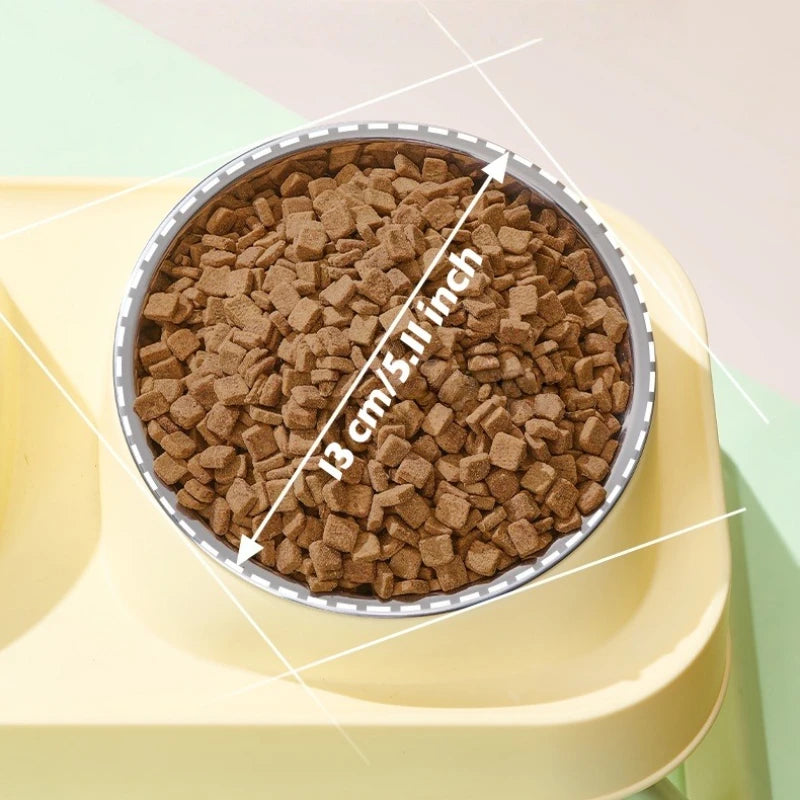 Foldable Elevated Dual Pet Feeder