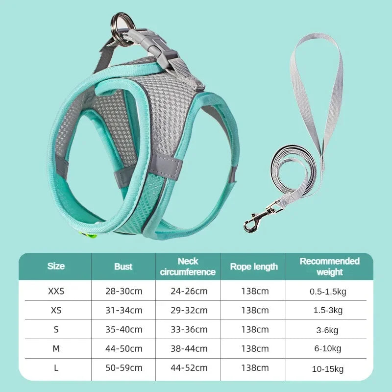Breathable Adjustable Dog Harness and Safety Vest