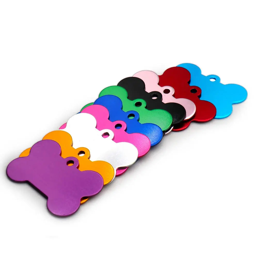 Personalized Engraved Bone Dog ID Tags 100 Pack