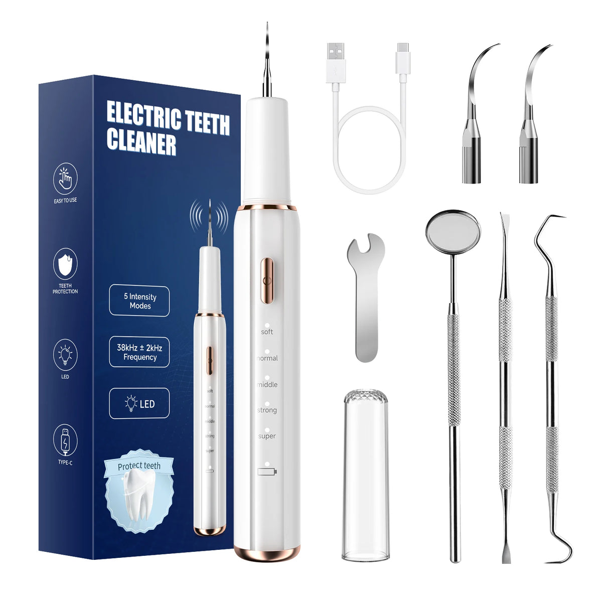 Electric Ultrasonic Pet Dental Scaler and Teeth Cleaner
