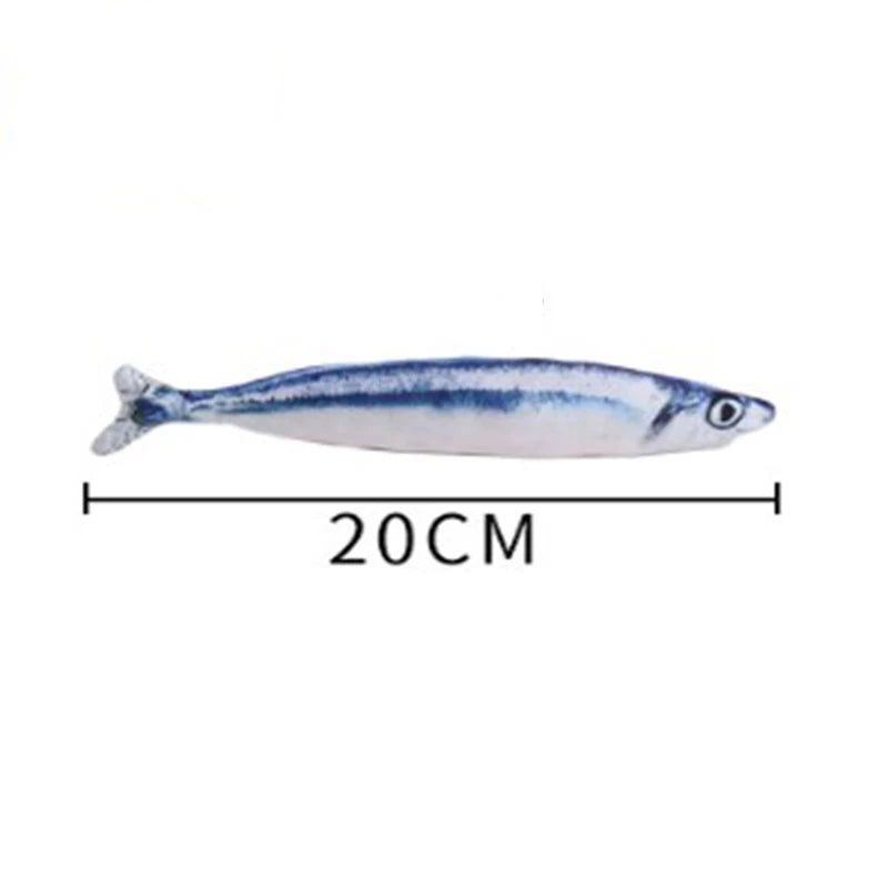 Interactive 3D Plush Fish Catnip Toy
