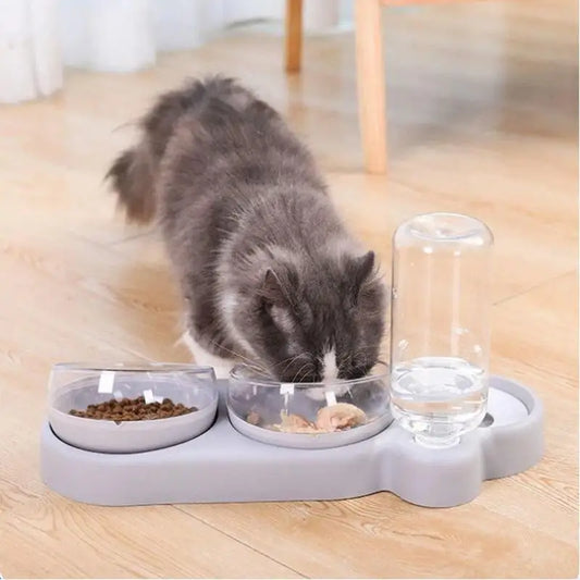 Triple Bowl Automatic Pet Water Dispenser and Feeder