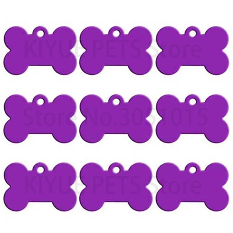 Personalized Engraved Bone Dog ID Tags 100 Pack