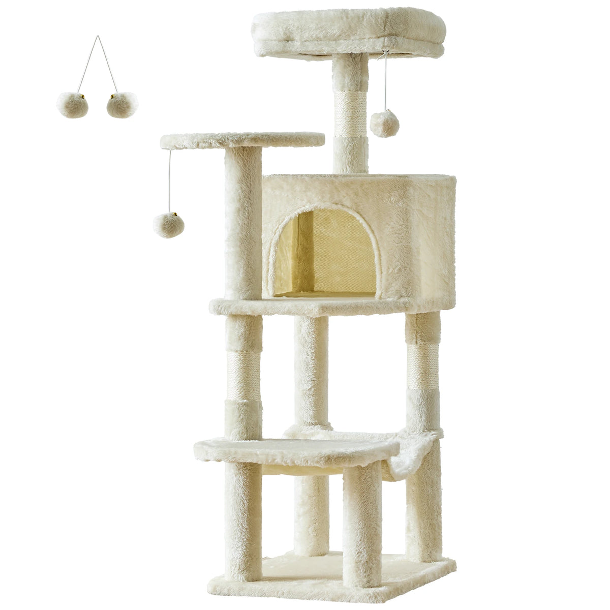 JHK Tall Multi-Cat Climbing Tower and Sisal Scratching Post