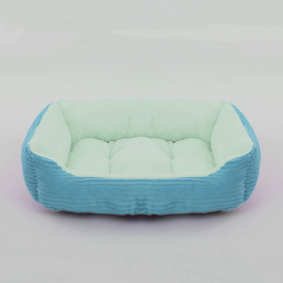 Plush Square Calming Pet Bed for Small and Medium Dogs