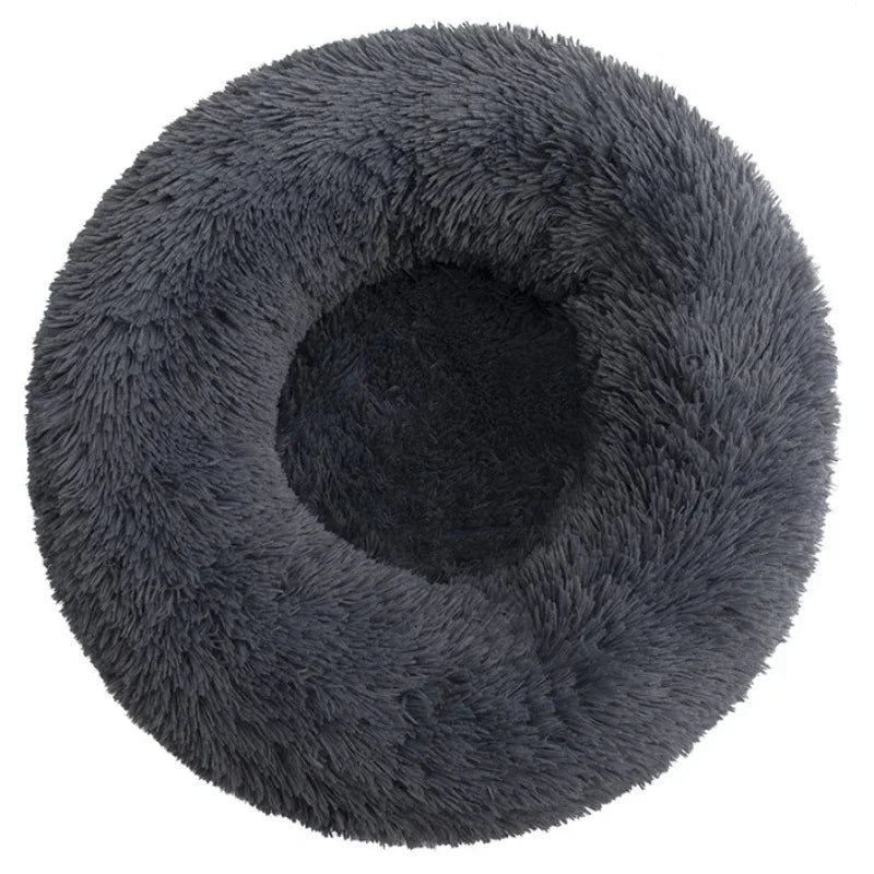 Plush Round Winter Warm Pet Bed in Six Sizes
