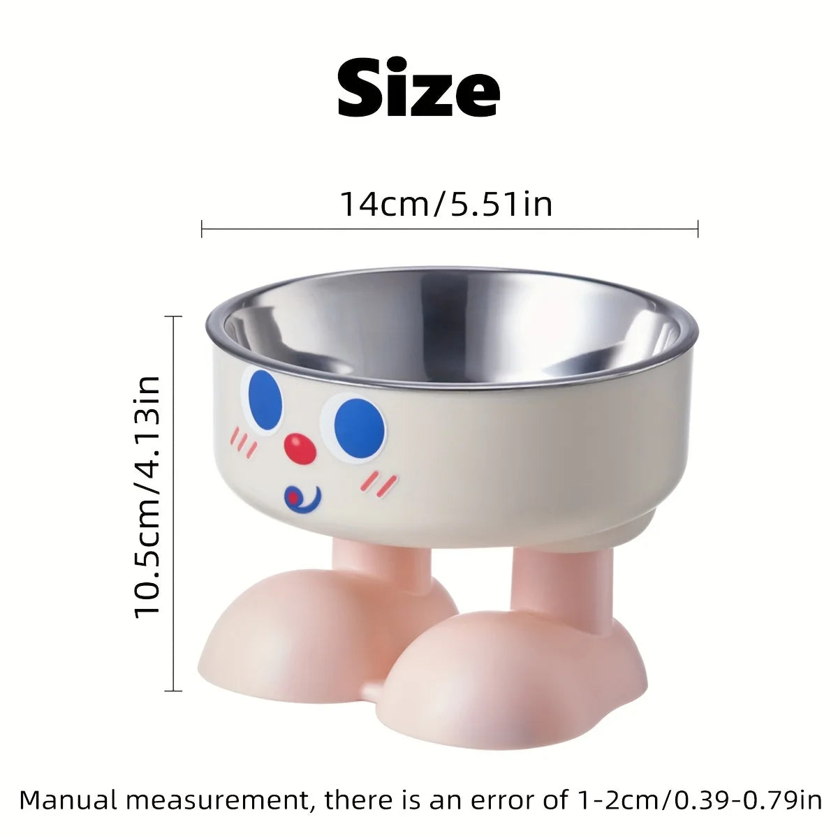 Elevated Anti-Tip Stainless Steel Pet Bowl