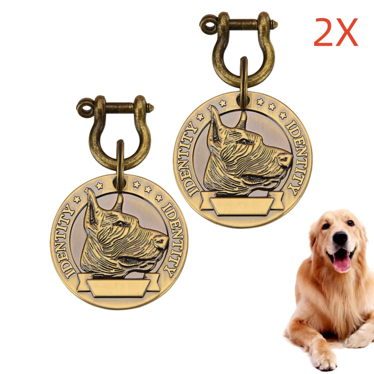 VIP Pets Personalized Bronze Engraved Dog Cat ID Tag