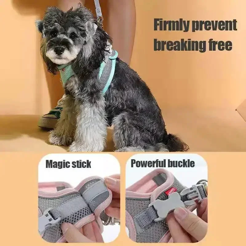 Breathable Adjustable Dog Harness and Safety Vest