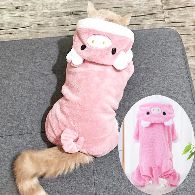 Soft Flannel Winter Dog Jumpsuit