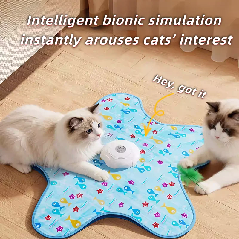Automatic Hide and Seek Cat Turntable Toy