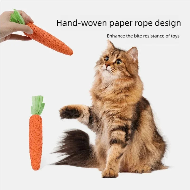Carrot Chew Resistant Cat Teething Toy