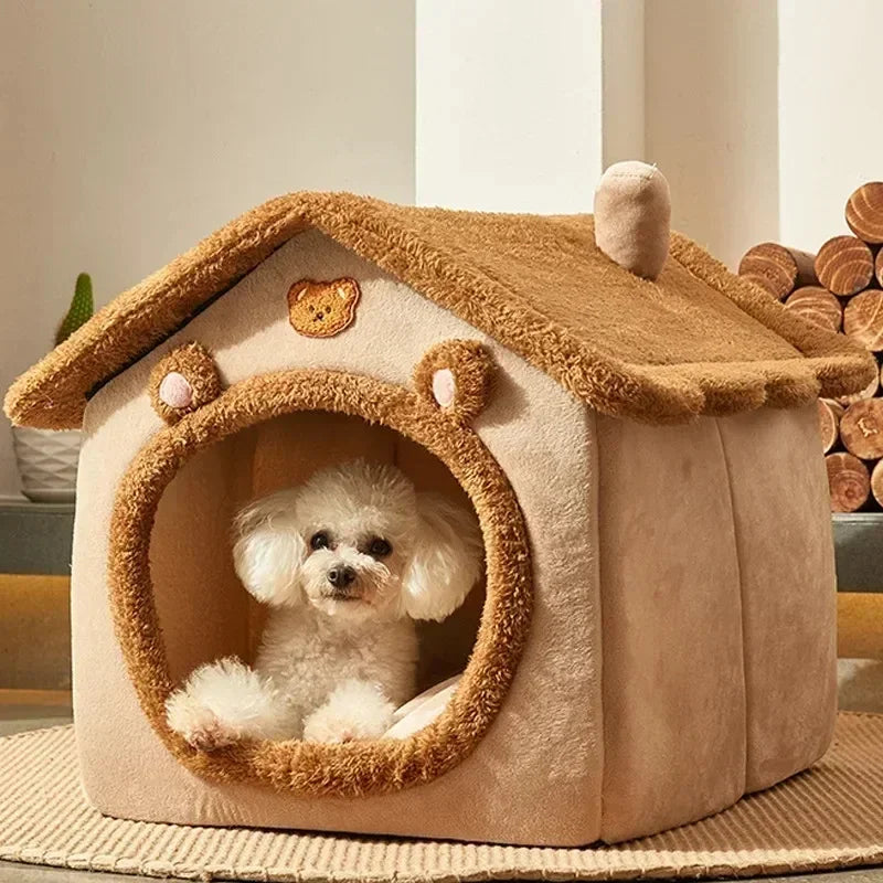 Foldable Winter Pet House for Small and Medium Dogs and Cats