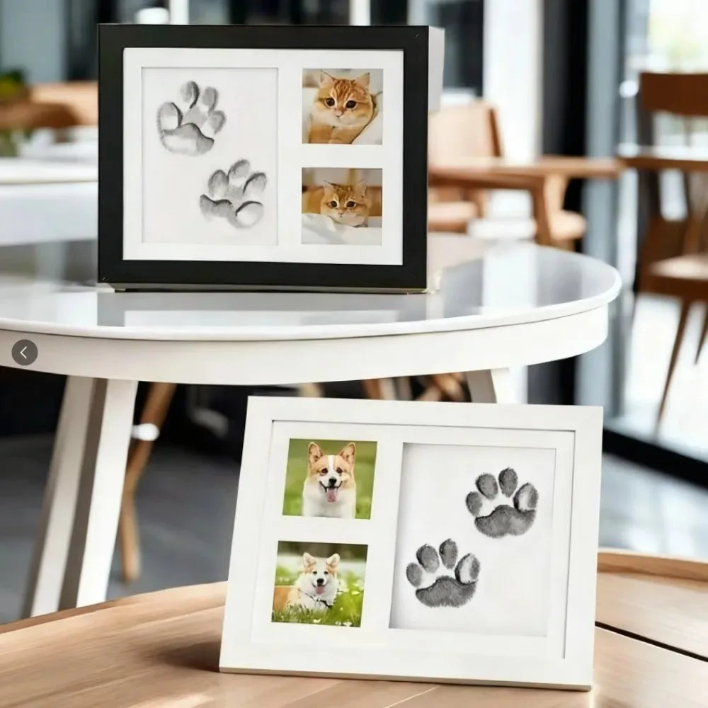 DIY Pet Paw Print Memorial Kit with Frame