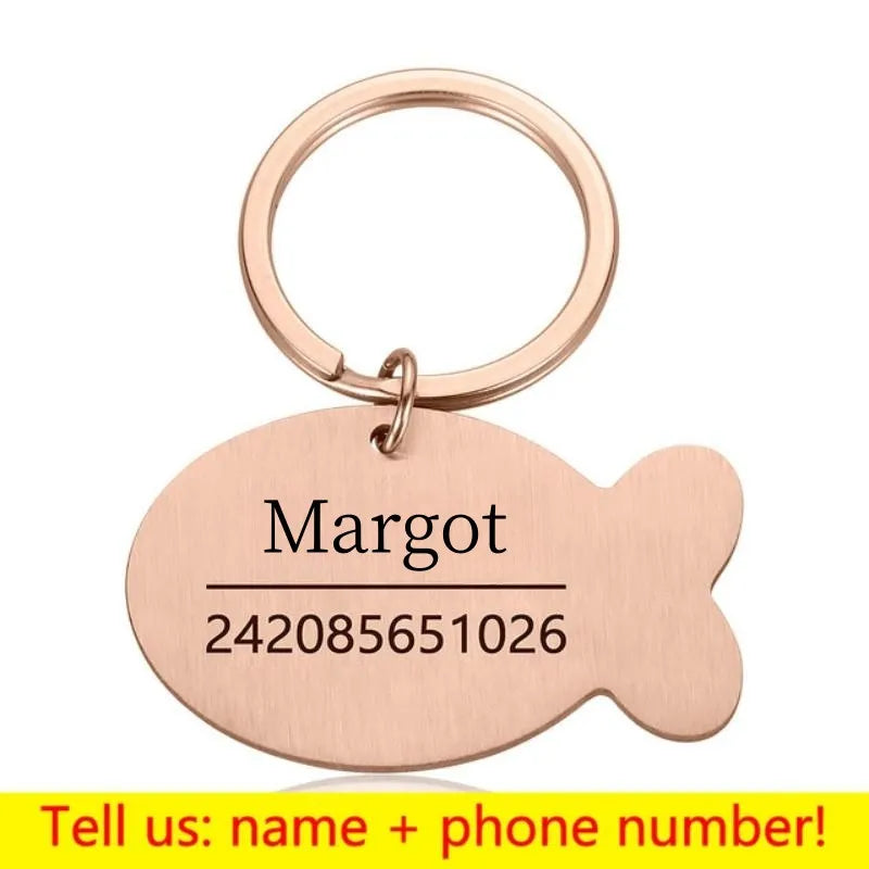 Personalized Engraved Pet ID Tag Bone Shape