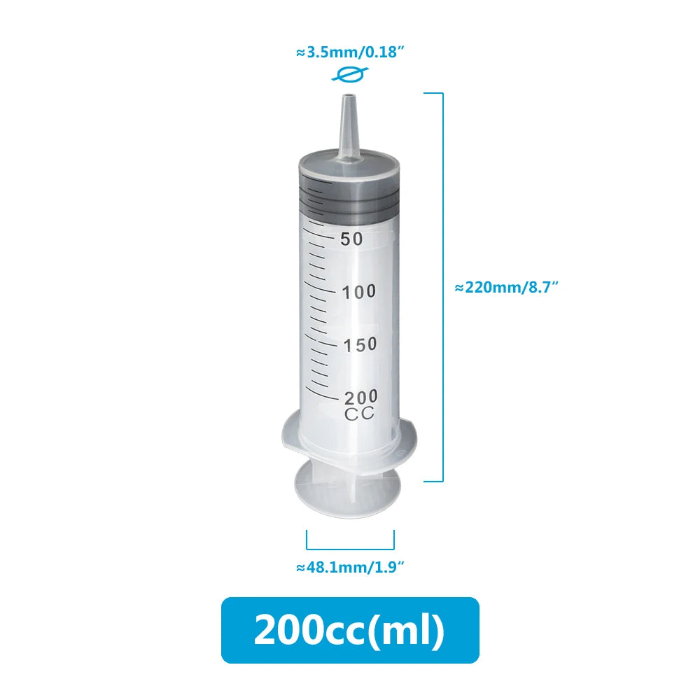 Large Capacity Pet Feeding and Liquid Syringe with Hose