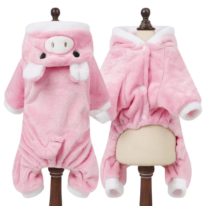 Soft Flannel Winter Dog Jumpsuit