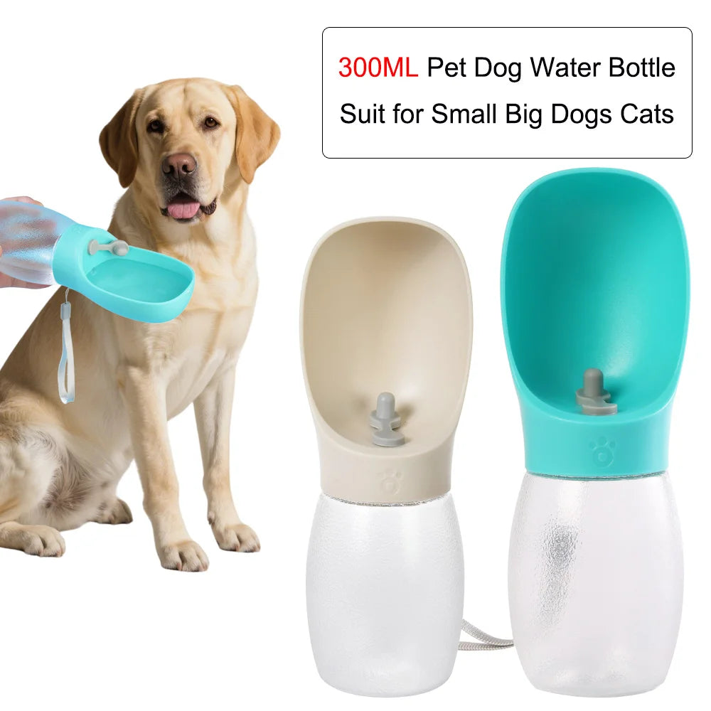 Portable 300ml Dog Water Bottle and Feeder