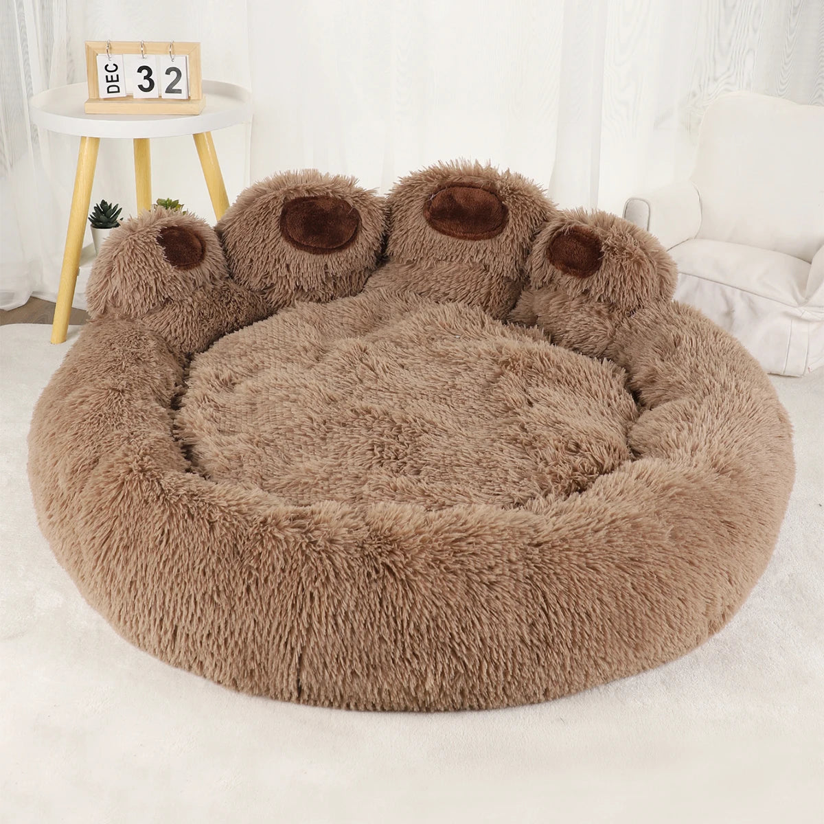 Fluffy Winter Plush Dog Bed and Pet Sofa