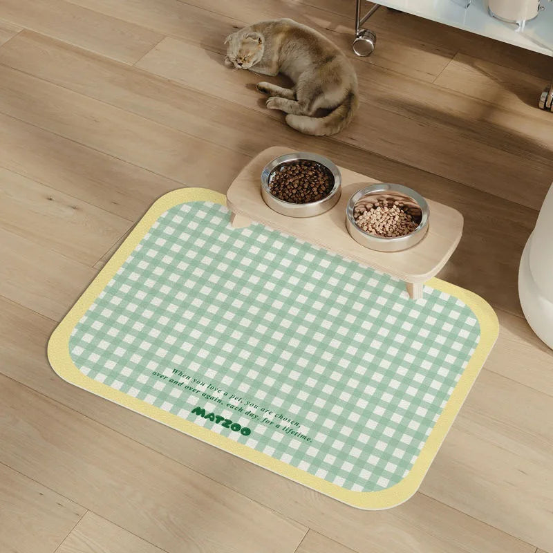 Checkered NonSlip Pet Feeding Mat