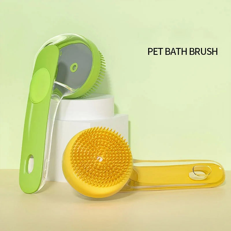 Silicone Pet Bath Brush and Massage Tool for Small Dogs and Cats