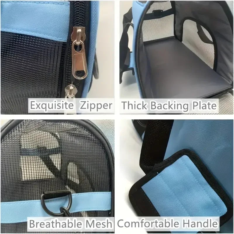 Portable Mesh Breathable Pet Carrier Bag for Small Dogs and Cats