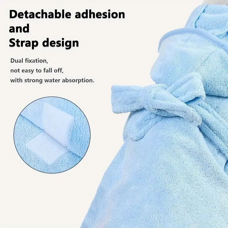 Absorbent Dog Bathrobe for Small and Medium Dogs