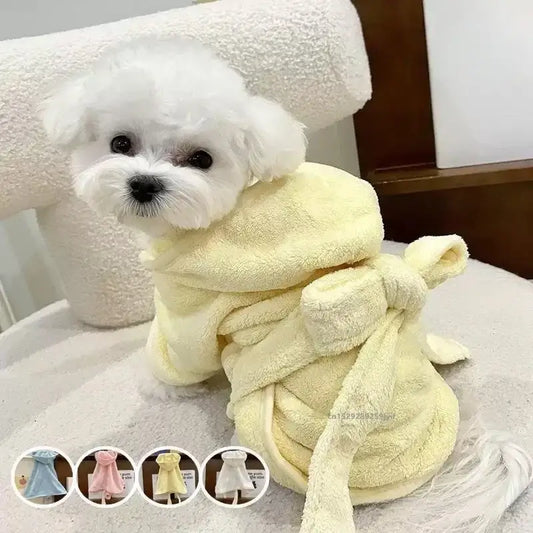 Absorbent Dog Bathrobe for Small and Medium Dogs