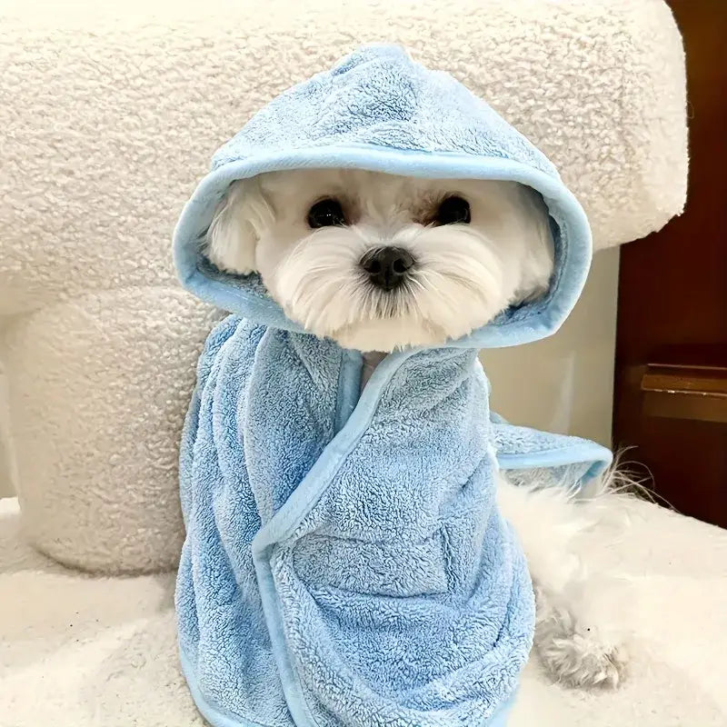 Absorbent Dog Bathrobe for Small and Medium Dogs