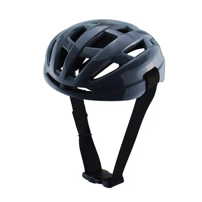 Matte black adjustable breathable pet motorcycle and cycling helmet with aerodynamic design and multiple ventilation slots