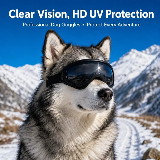 Black Adjustable Dog Goggles UV Protection Sunglasses