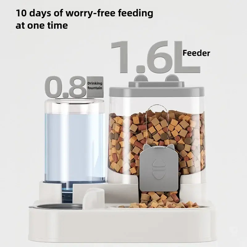 Automatic Cat Feeder and Water Fountain Bowl